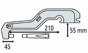 Плечо типа с (с2)C clamp для inverter 210х55мм GYS
