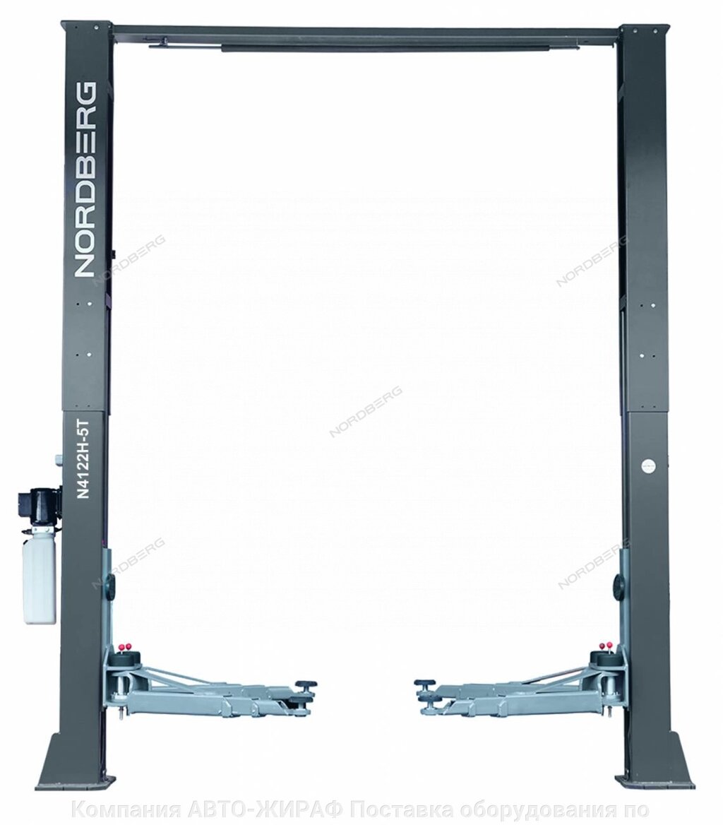 Подъемник (380V) 2х стоечный с верхней синхрониз. 5т (серый) NORDBERG N4122H-5G от компании Компания АВТО-ЖИРАФ Поставка оборудования по ценам завода изготовителя - фото 1