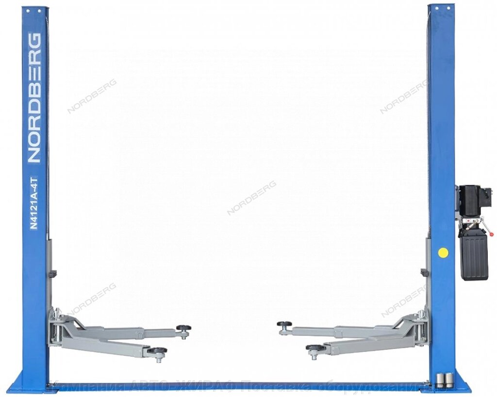 Подъемник двухстоечный 4 т, асимметричный, 220 В NORDBERG N4121A-4T_220 от компании Компания АВТО-ЖИРАФ Поставка оборудования по ценам завода изготовителя - фото 1