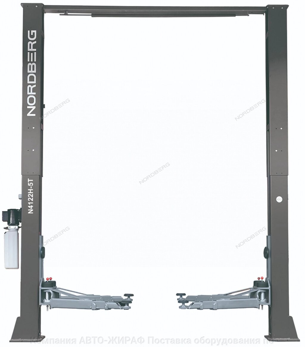 Подъемник двухстоечный 5 т, верхняя синхронизация, 380 В, серый NORDBERG N4122H1M-5G_380 от компании Компания АВТО-ЖИРАФ Поставка оборудования по ценам завода изготовителя - фото 1
