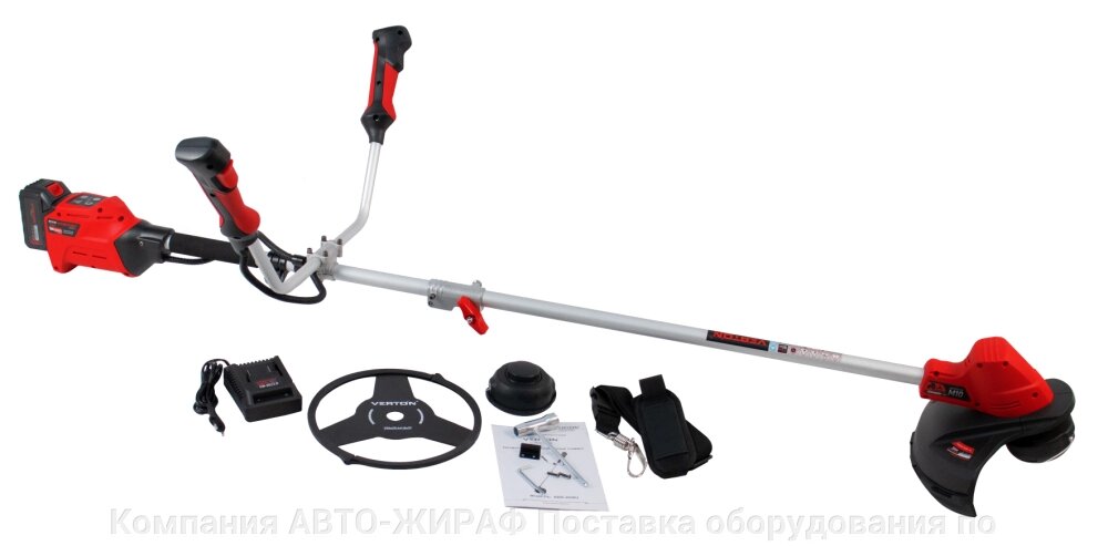 Триммер аккумуляторный бесщеточный Verton Garden Green Pro BBR-2030U (U-образ. руч, тип аккум. Li-Ion, напр-е20В, емк. от компании Компания АВТО-ЖИРАФ Поставка оборудования по ценам завода изготовителя - фото 1