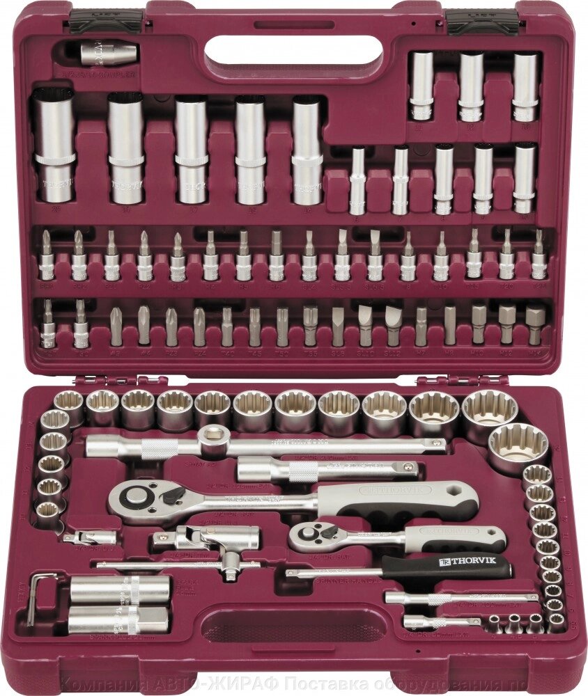 UTS0094MP Набор инструмента универсальный 1/4", 1/2"DR с головками торцевыми MultiProf, 94 предмета от компании Компания АВТО-ЖИРАФ Поставка оборудования по ценам завода изготовителя - фото 1