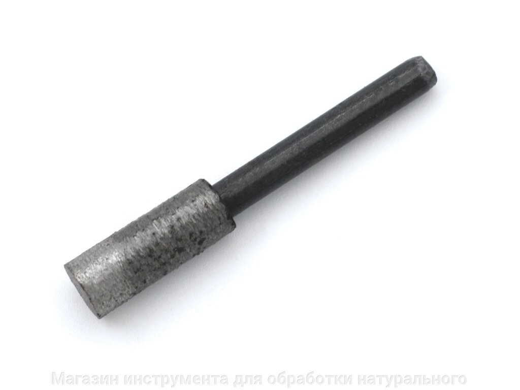 Алмазная фреза цилиндр №11 цельного спечения по граниту цанга 6 мм от компании Магазин инструмента для обработки натурального камня - фото 1