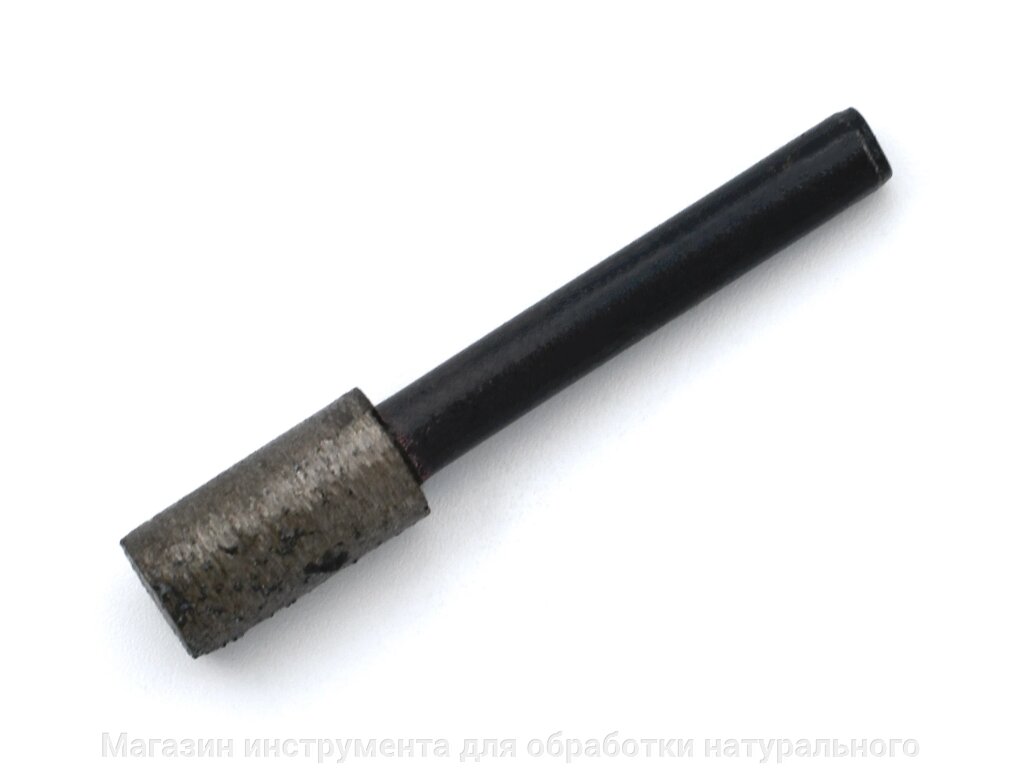 Алмазная фреза цилиндр №14 цельного спечения по граниту цанга 6 мм от компании Магазин инструмента для обработки натурального камня - фото 1