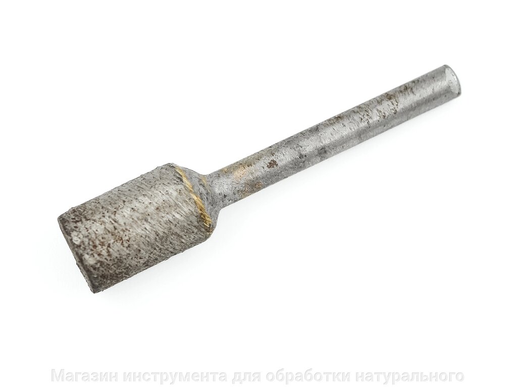 Алмазная фреза цилиндр №2 цельного спечения по граниту цанга 6 мм от компании Магазин инструмента для обработки натурального камня - фото 1