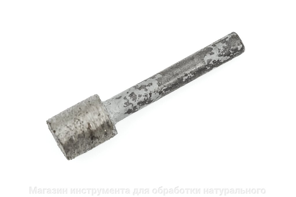 Алмазная фреза цилиндр №3 цельного спечения по граниту цанга 6 мм от компании Магазин инструмента для обработки натурального камня - фото 1