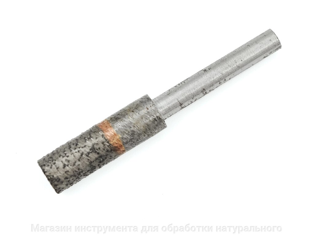 Алмазная фреза цилиндр №4 цельного спечения по граниту цанга 6 мм от компании Магазин инструмента для обработки натурального камня - фото 1