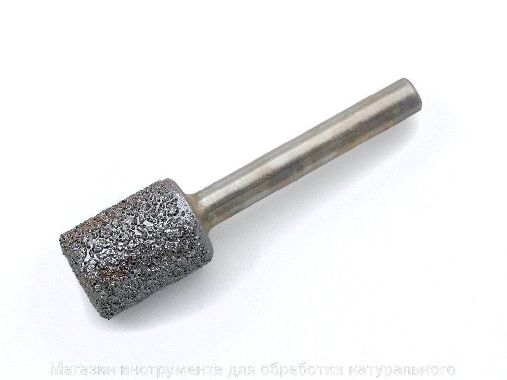 Алмазная фреза цилиндр №6 вакуумного спекания по мрамору цанга 6 мм от компании Магазин инструмента для обработки натурального камня - фото 1