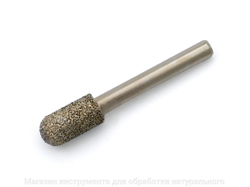 Алмазная фреза цилиндр радиусный №1 вакуумного спекания по мрамору цанга 6 мм от компании Магазин инструмента для обработки натурального камня - фото 1