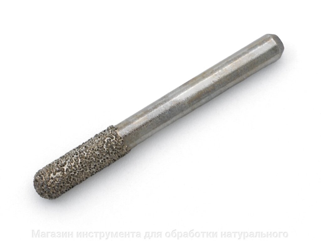 Алмазная фреза цилиндр радиусный №4 вакуумного спекания по мрамору цанга 6 мм от компании Магазин инструмента для обработки натурального камня - фото 1