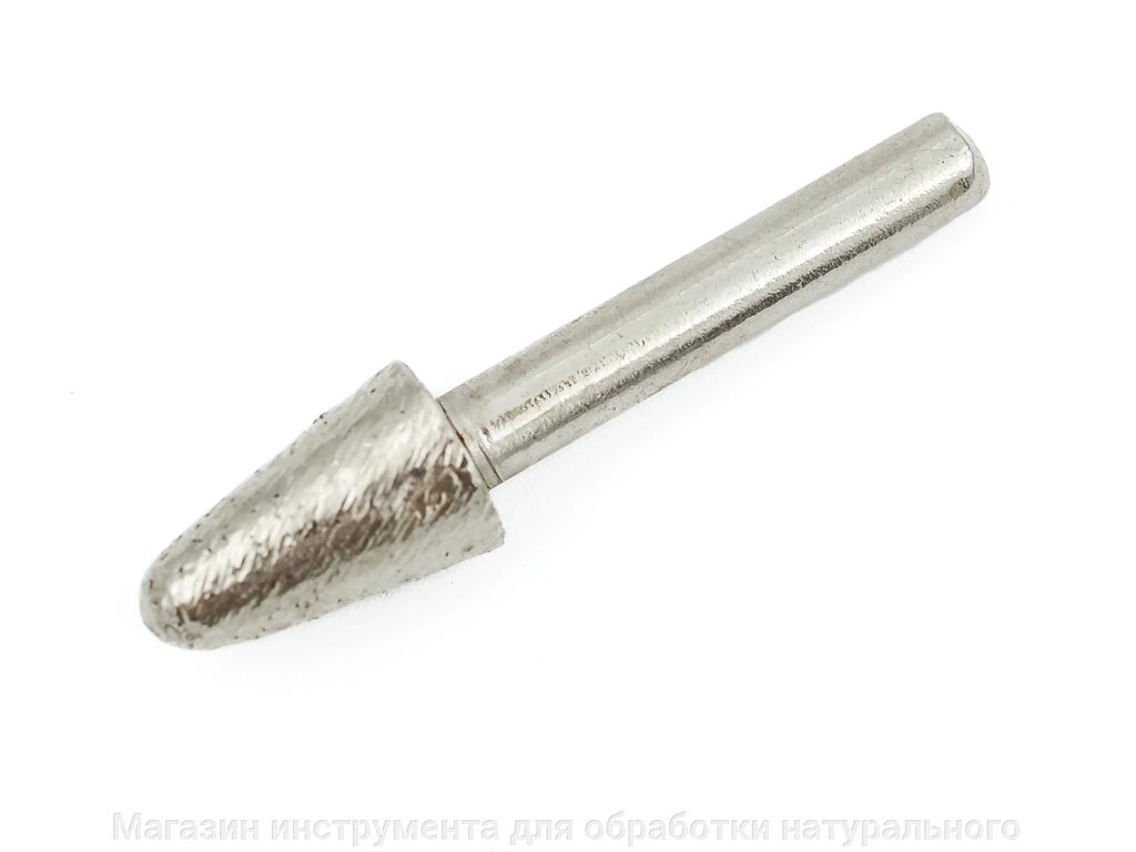 Алмазная фреза конус гальваника по мрамору цанга 6 мм от компании Магазин инструмента для обработки натурального камня - фото 1