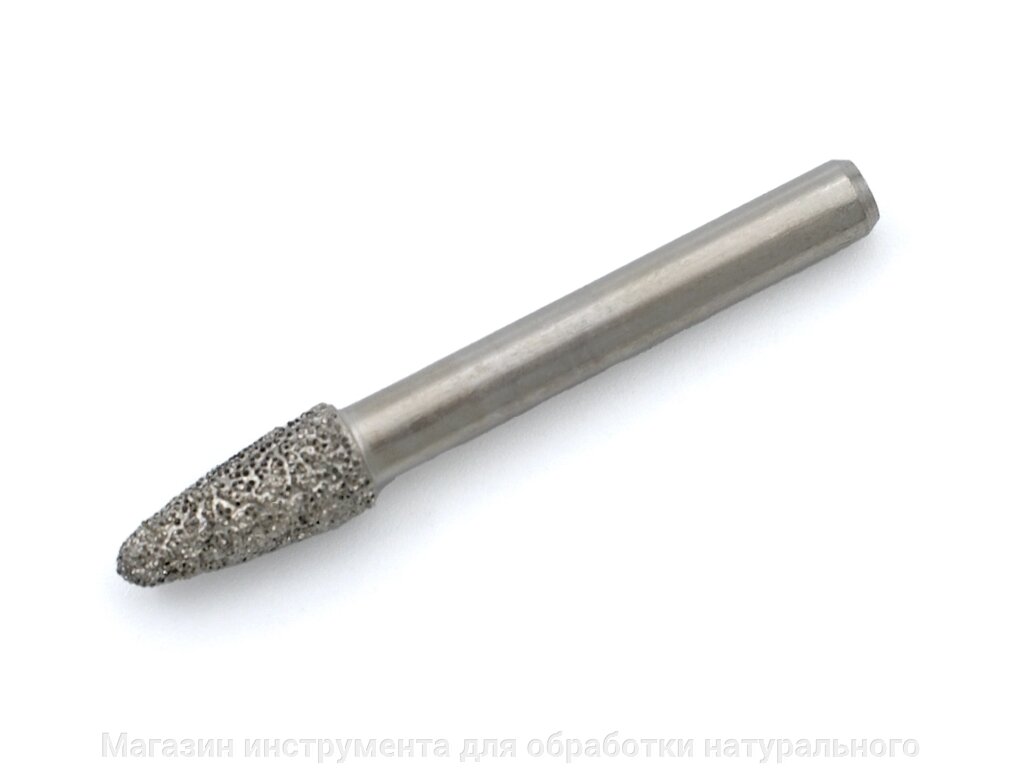 Алмазная фреза конус №10 вакуумного спекания по мрамору цанга 6 мм от компании Магазин инструмента для обработки натурального камня - фото 1