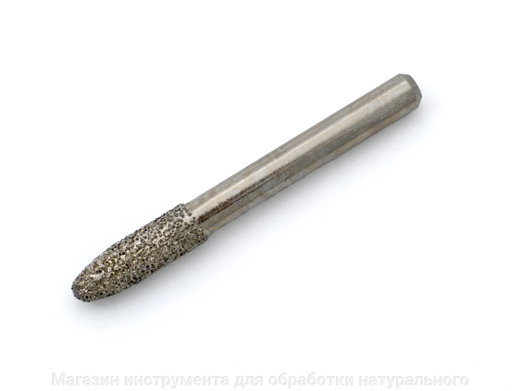 Алмазная фреза конус №14 вакуумного спекания по мрамору цанга 6 мм от компании Магазин инструмента для обработки натурального камня - фото 1