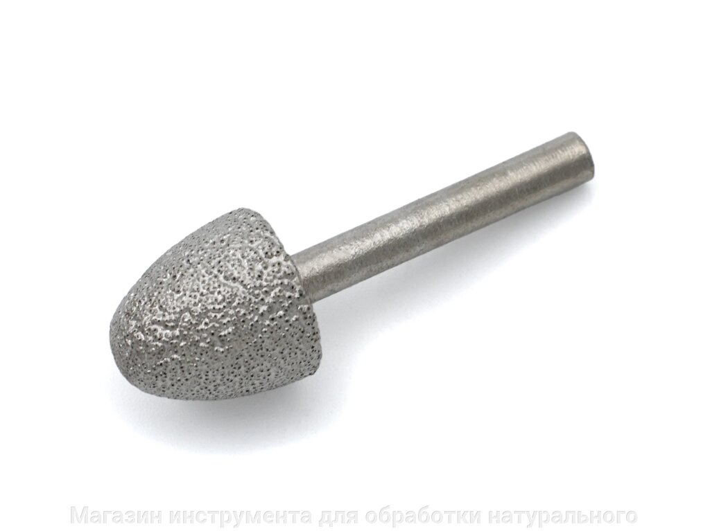 Алмазная фреза конус №17 вакуумного спекания по мрамору цанга 6 мм от компании Магазин инструмента для обработки натурального камня - фото 1