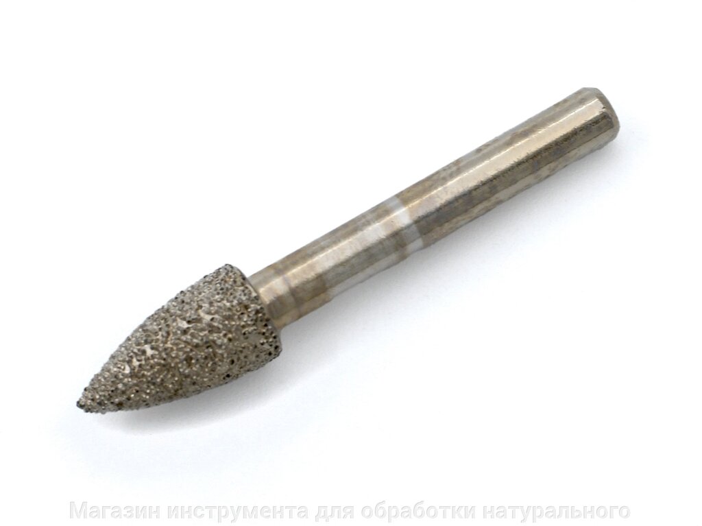 Алмазная фреза конус №19 вакуумного спекания по мрамору цанга 6 мм от компании Магазин инструмента для обработки натурального камня - фото 1