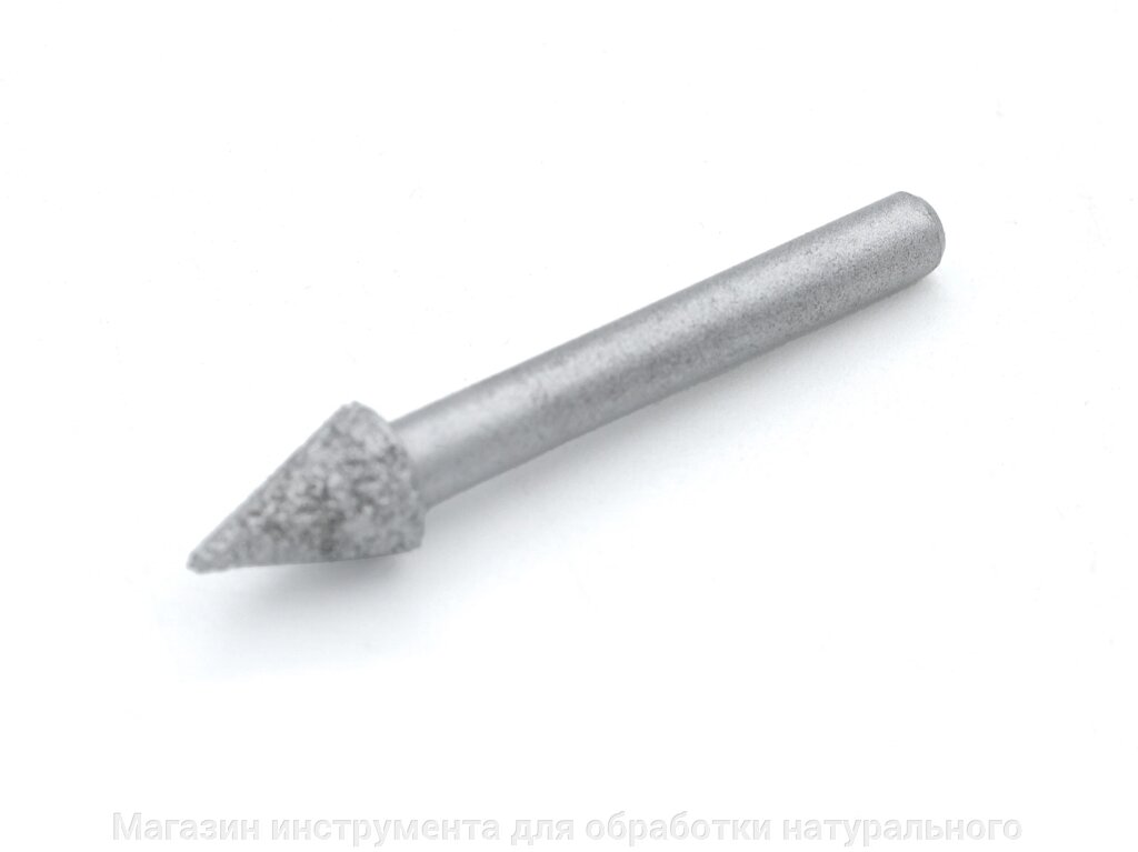 Алмазная фреза конус №5 вакуумного спекания по мрамору цанга 6 мм от компании Магазин инструмента для обработки натурального камня - фото 1