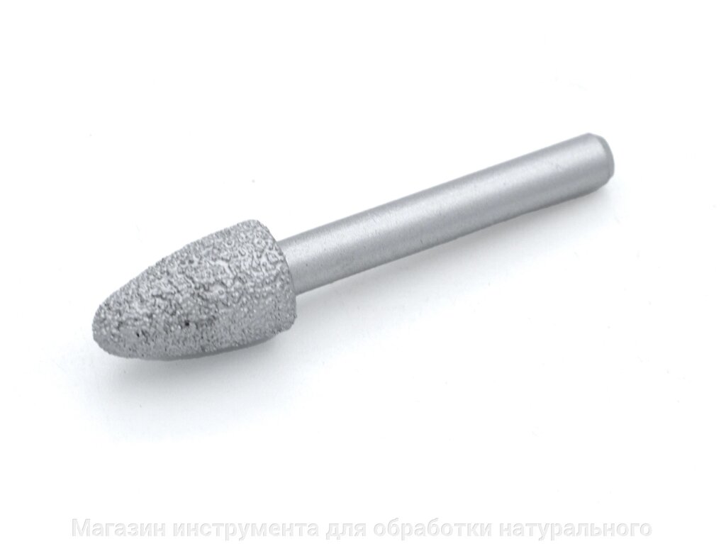 Алмазная фреза конус №8 вакуумного спекания по мрамору цанга 6 мм от компании Магазин инструмента для обработки натурального камня - фото 1