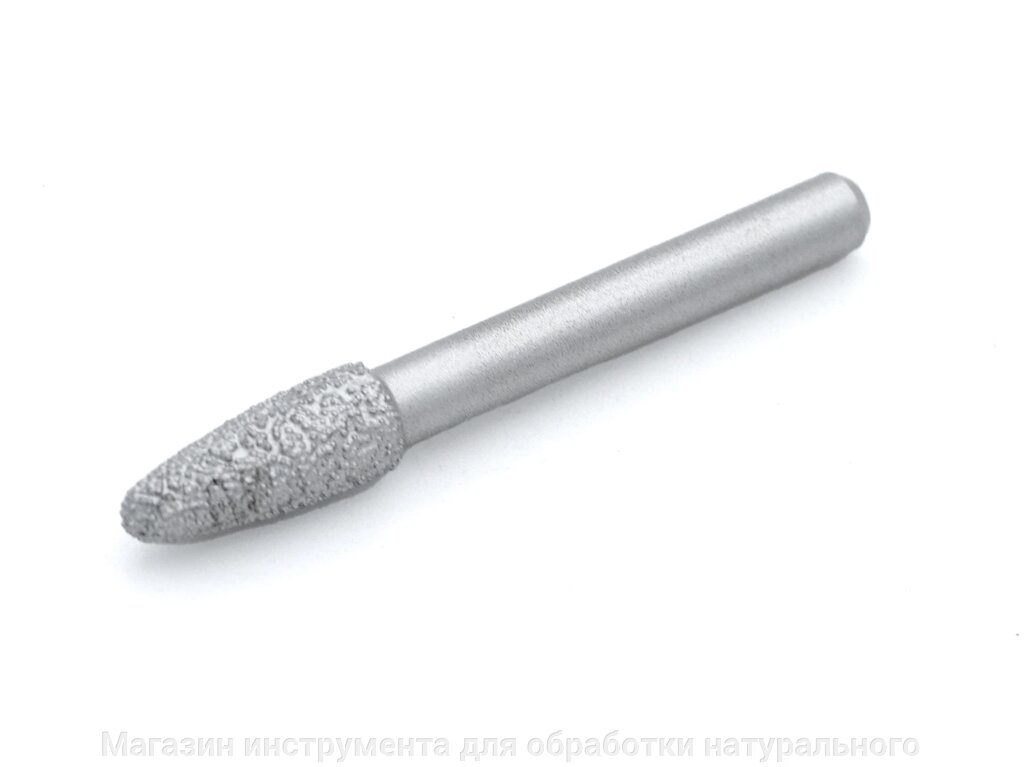 Алмазная фреза конус №9 вакуумного спекания по мрамору цанга 6 мм от компании Магазин инструмента для обработки натурального камня - фото 1