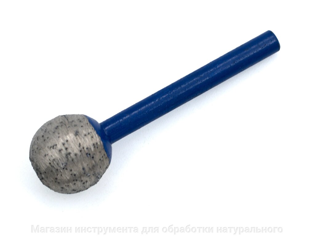 Алмазная фреза шар №1 цельного спечения по граниту цанга 6 мм от компании Магазин инструмента для обработки натурального камня - фото 1