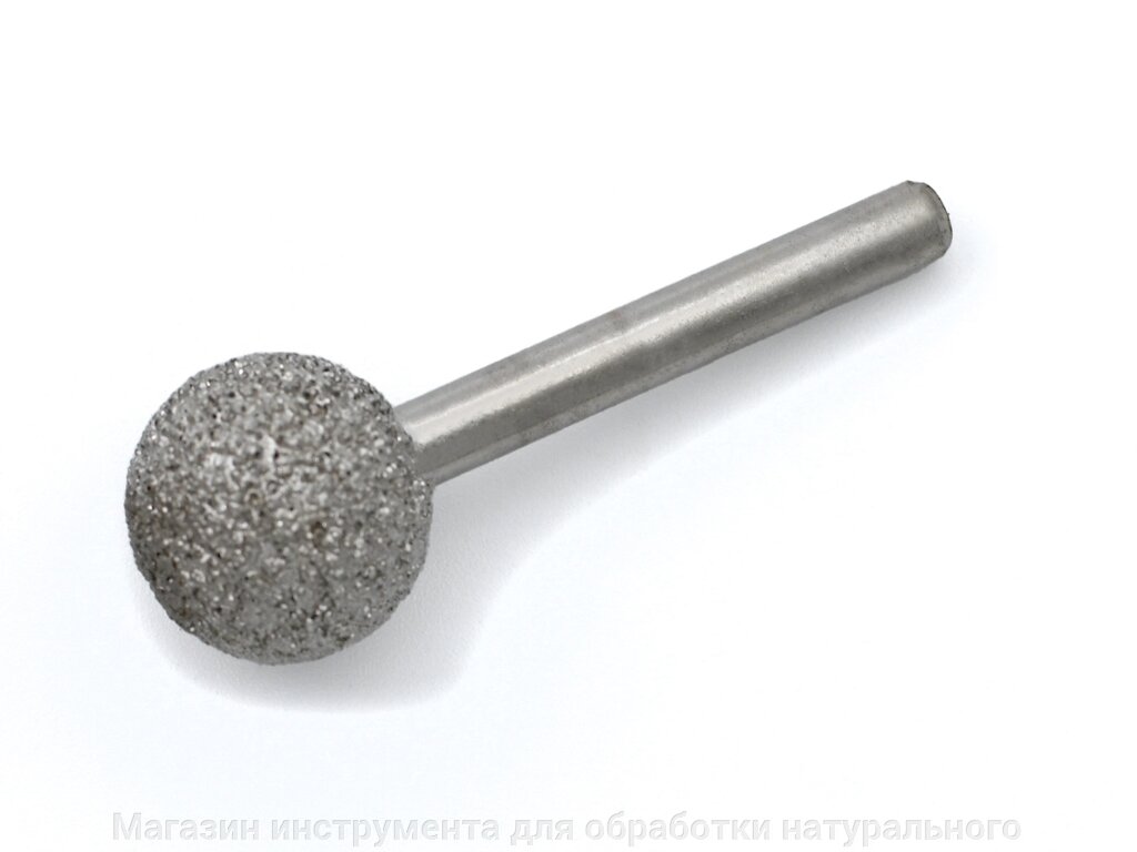 Алмазная фреза шар №4 вакуумного спекания по мрамору цанга 6 мм от компании Магазин инструмента для обработки натурального камня - фото 1