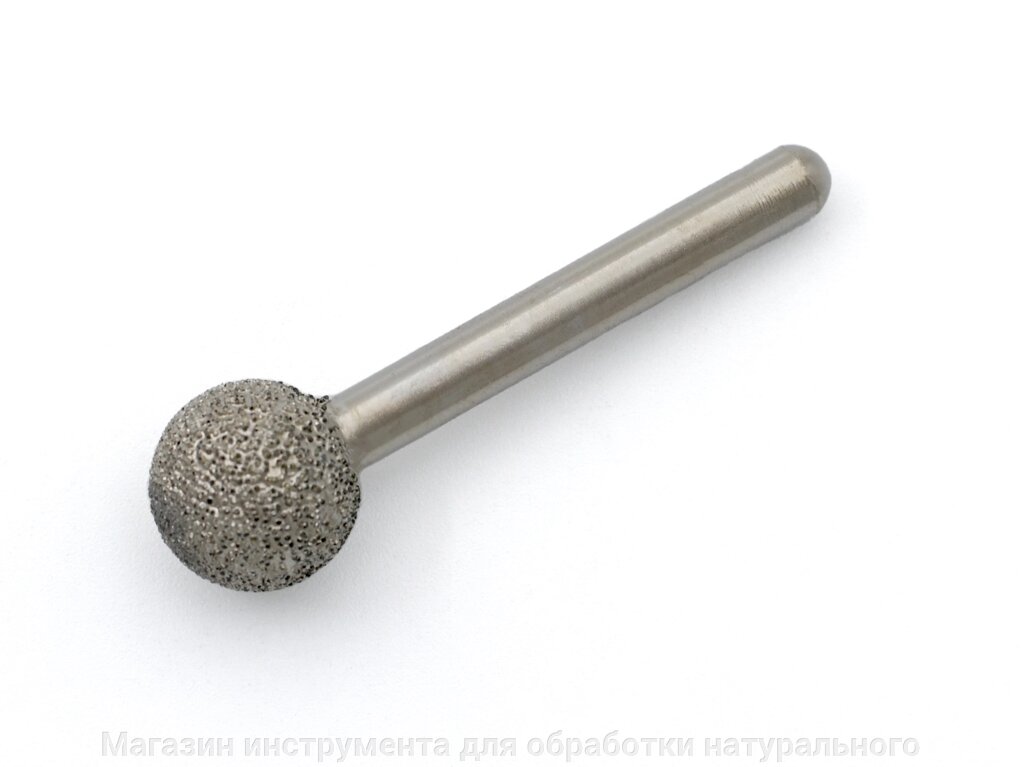 Алмазная фреза шар №6 вакуумного спекания по мрамору цанга 6 мм от компании Магазин инструмента для обработки натурального камня - фото 1