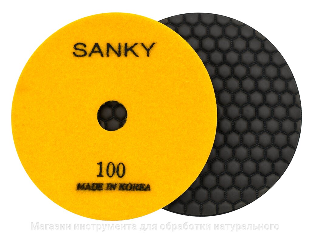 Алмазные гибкие диски № 100 Ø 125 САНКИ   cухие    1 шт от компании Магазин инструмента для обработки натурального камня - фото 1