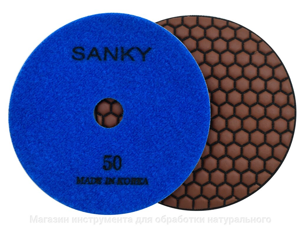 Алмазные гибкие диски № 50 Ø 125 САНКИ   cухие    1 шт от компании Магазин инструмента для обработки натурального камня - фото 1