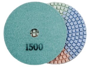 Алмазные гибкие диски №1500 Ø 100 "3color" c водяным охлаждением 1 шт