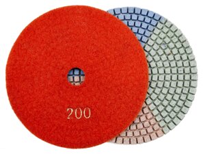 Алмазные гибкие диски №200 Ø 125 "3color" c водяным охлаждением 1 шт