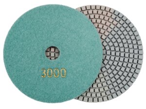 Алмазные гибкие диски №3000 Ø 125 "3color" c водяным охлаждением 1 шт
