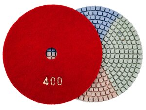 Алмазные гибкие диски №400 Ø 125 "3color" c водяным охлаждением 1 шт