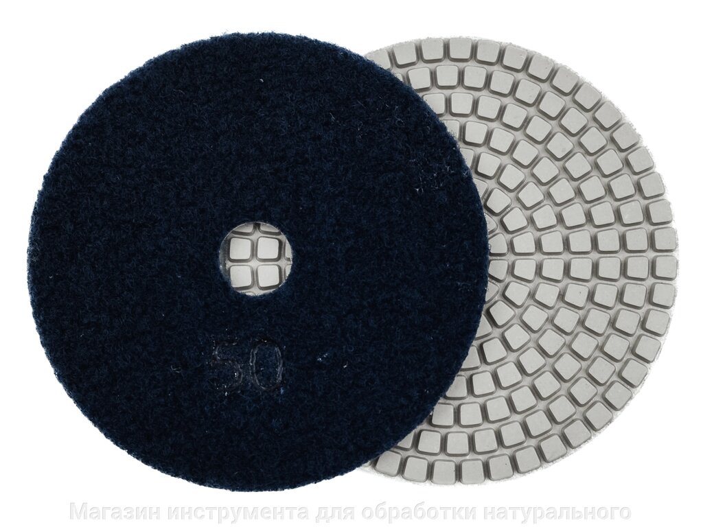 Алмазные гибкие диски №50 Ø 100 "ANT"  c водяным  охлаждением   1 шт от компании Магазин инструмента для обработки натурального камня - фото 1