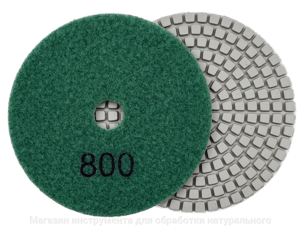 Алмазные гибкие диски №800 Ø 100 "ANT"  c водяным  охлаждением   1 шт от компании Магазин инструмента для обработки натурального камня - фото 1