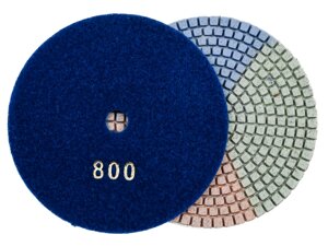 Алмазные гибкие диски №800 Ø 125 "3color" c водяным охлаждением 1 шт
