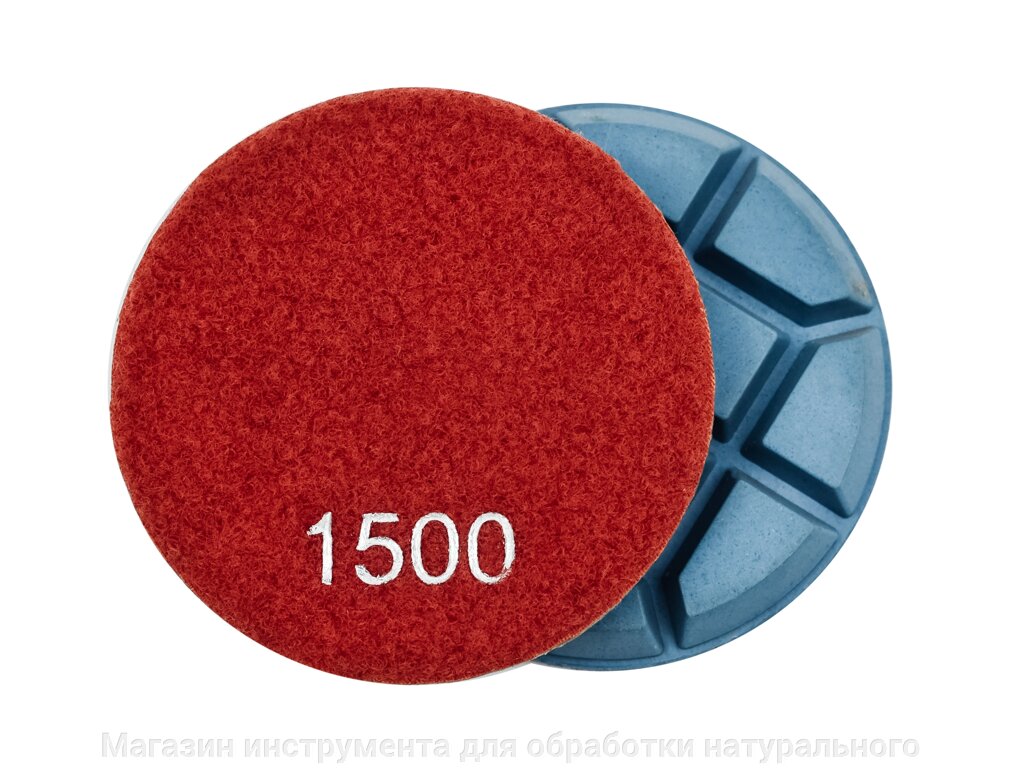Алмазные гибкие диски по бетону ф 100 мм "квадраты" № 1500 от компании Магазин инструмента для обработки натурального камня - фото 1