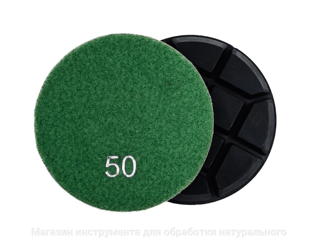 Алмазные гибкие диски по бетону ф 100 мм "квадраты" № 50 от компании Магазин инструмента для обработки натурального камня - фото 1