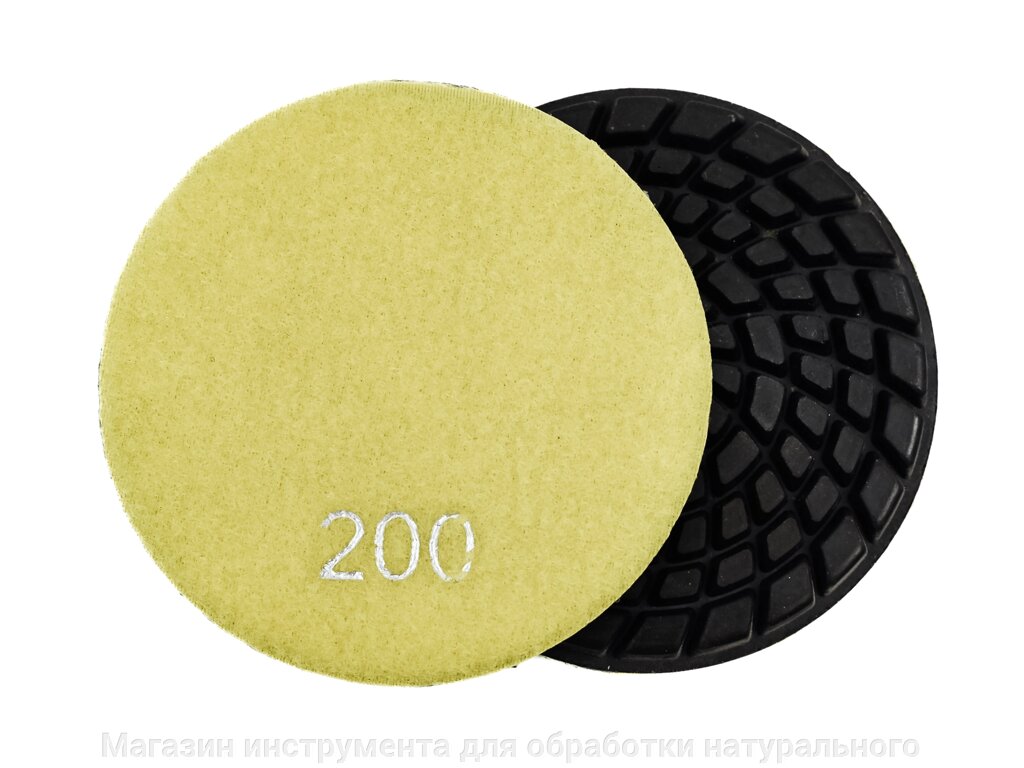 Алмазные гибкие диски по бетону ф 100 мм № 200 с водяным охлаждением от компании Магазин инструмента для обработки натурального камня - фото 1