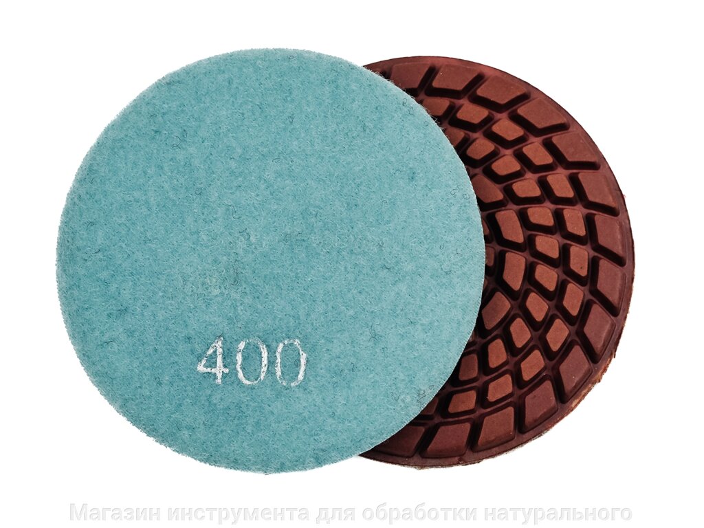 Алмазные гибкие диски по бетону ф 100 мм № 400 с водяным охлаждением от компании Магазин инструмента для обработки натурального камня - фото 1