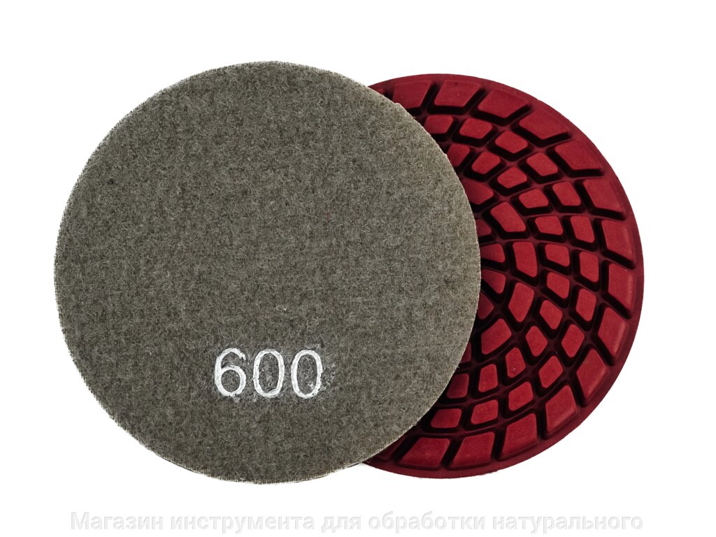 Алмазные гибкие диски по бетону ф 100 мм № 600 с водяным охлаждением от компании Магазин инструмента для обработки натурального камня - фото 1
