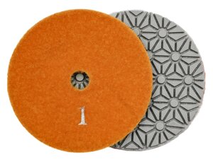 Алмазные гибкие шлифовальные диски №1 Ø 100 мокрые "ромашка" 3 номера 1 шт