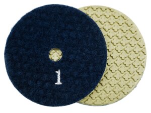 Алмазные гибкие шлифовальные диски №1 Ø 100 сухие "крестики" 5 номеров 1 шт