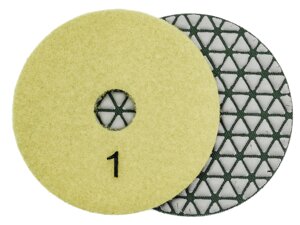 Алмазные гибкие шлифовальные диски №1 Ø 100 сухие "треугольники" JANE 5 номеров 1 шт