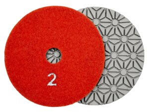 Алмазные гибкие шлифовальные диски №2 Ø 100 мокрые "ромашка" 3 номера 1 шт