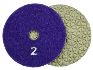 Алмазные гибкие шлифовальные диски №2 Ø 100 сухие "треугольники" 5 номеров 1 шт