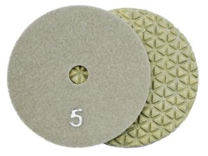 Алмазные гибкие шлифовальные диски №5 Ø 100 сухие "треугольники" 5 номеров 1 шт