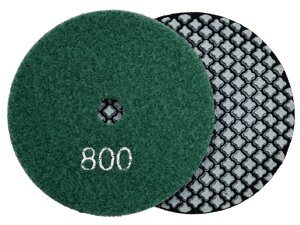 Алмазные гибкие шлифовальные диски №800 Ø 100 мокрые "крестики" SUPER DRY 1 шт