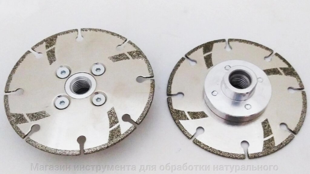 Алмазный отрезной диск по мрамору ф 105 м 14 мм Китай от компании Магазин инструмента для обработки натурального камня - фото 1