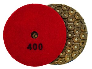 Алмазные гибкие диски усиленные № 400 Ø 100 "гайки" обдир 1 шт