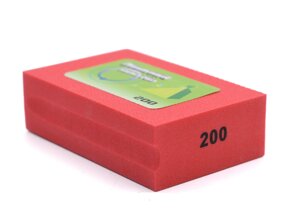 Алмазная губка-притир № 200, 60Х90 мм, 1 шт, для обработки камня и стекла