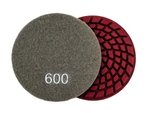 Алмазные гибкие диски по бетону ф 100 мм № 600 с водяным охлаждением